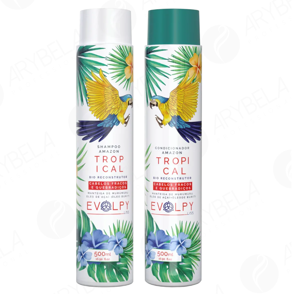 Reconstructor 500ml Tropical Shampoo Kit   Damaged Hair Conditioner Tropical Hair Reconstruction Amazon Evolpy Liss