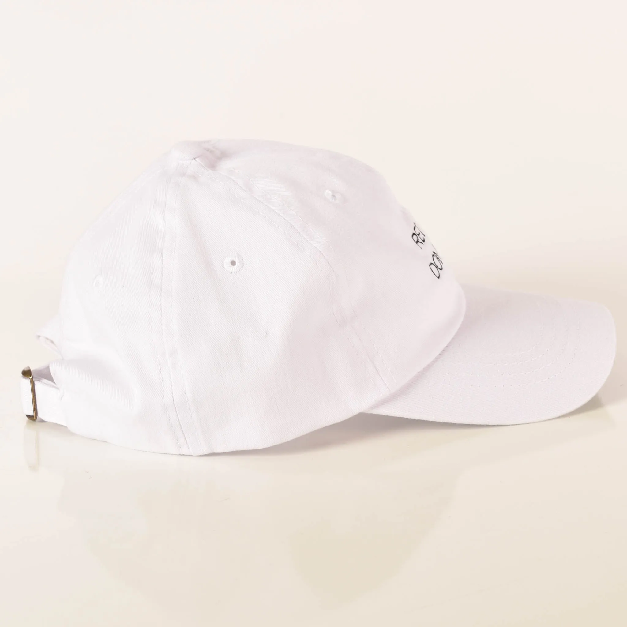 Red Hair Don't Care Simple White Hat