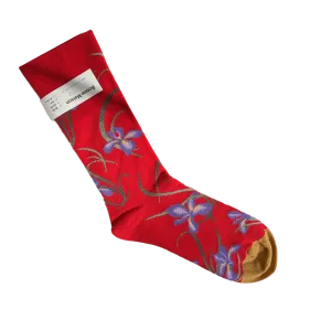 Red with Flowers Socks