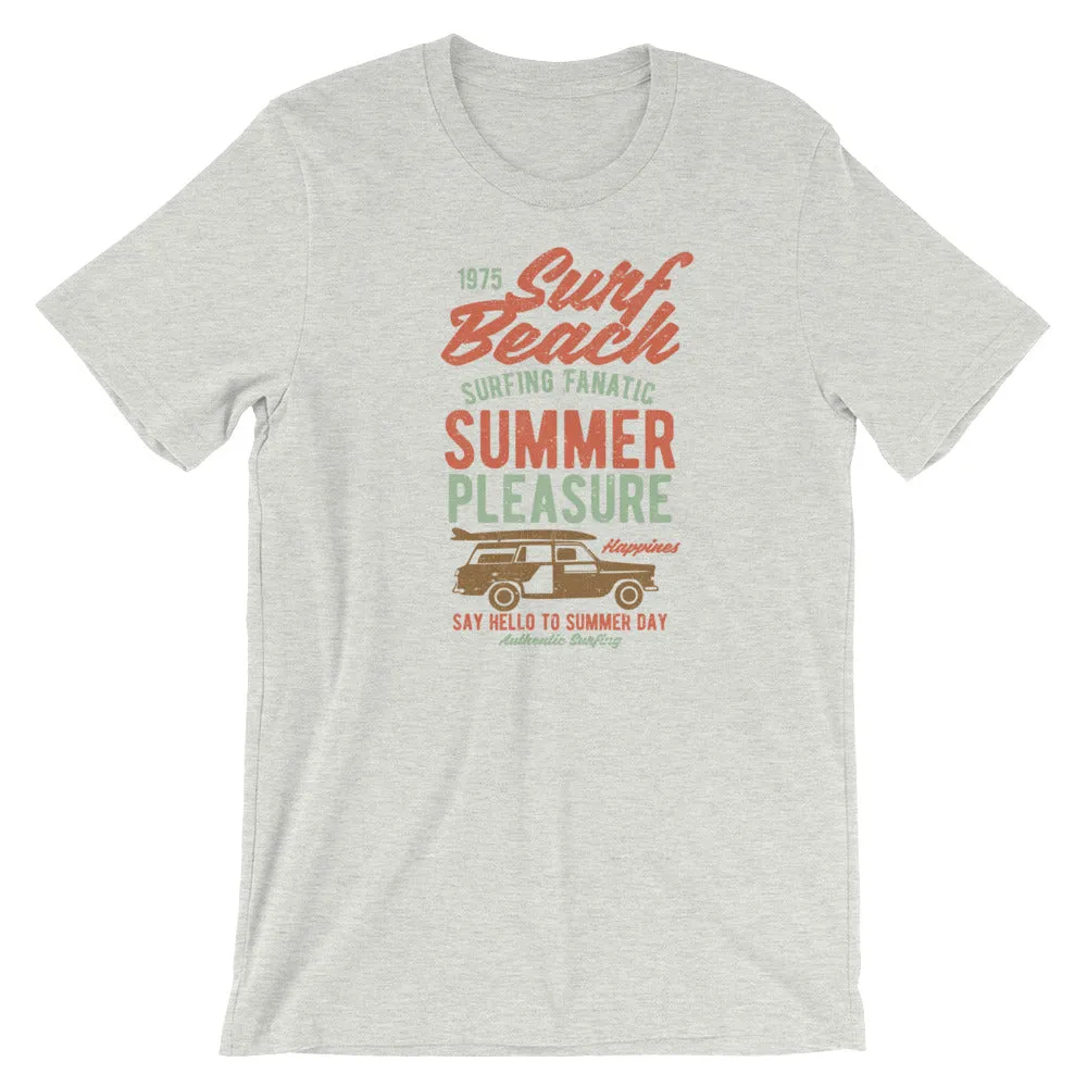 Retro Surf Beach Summer Pleasure Vintage-Look Short-Sleeve Unisex T-Shirt