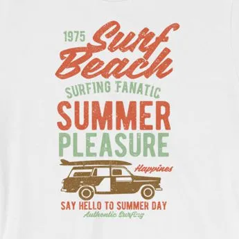 Retro Surf Beach Summer Pleasure Vintage-Look Short-Sleeve Unisex T-Shirt