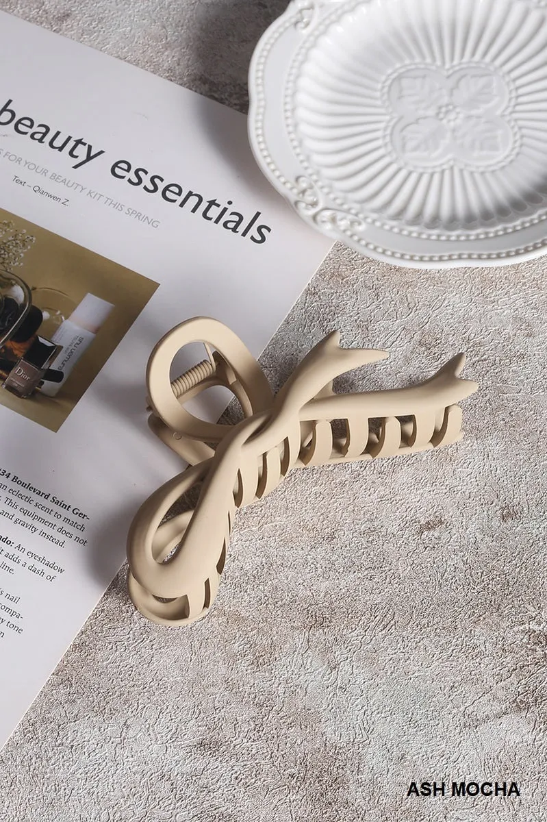 RIBBON HAIR CLAW CLIP - 5 COLORS