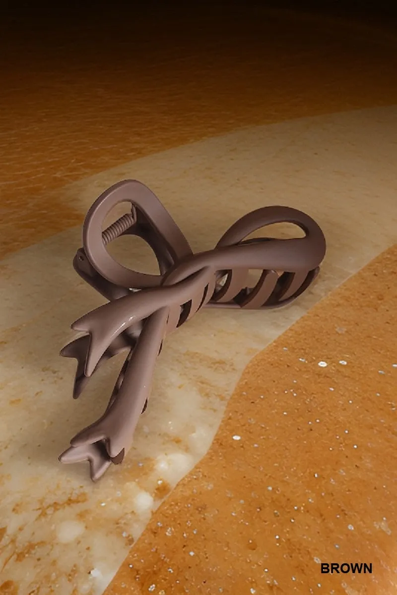 RIBBON HAIR CLAW CLIP - 5 COLORS