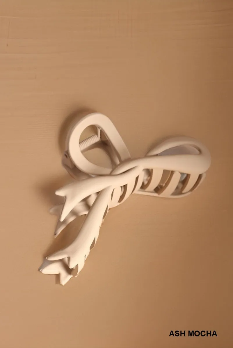 RIBBON HAIR CLAW CLIP - 5 COLORS