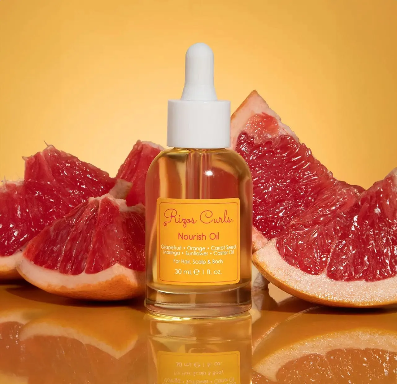 Rizos Curls - Huile nourrissante "pamplemousse orange" - 30ml