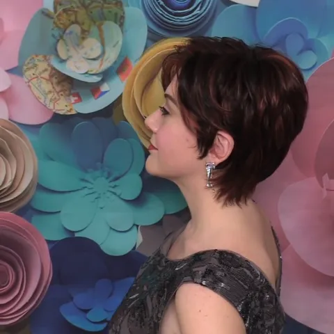 Romantic sweet brown short wig