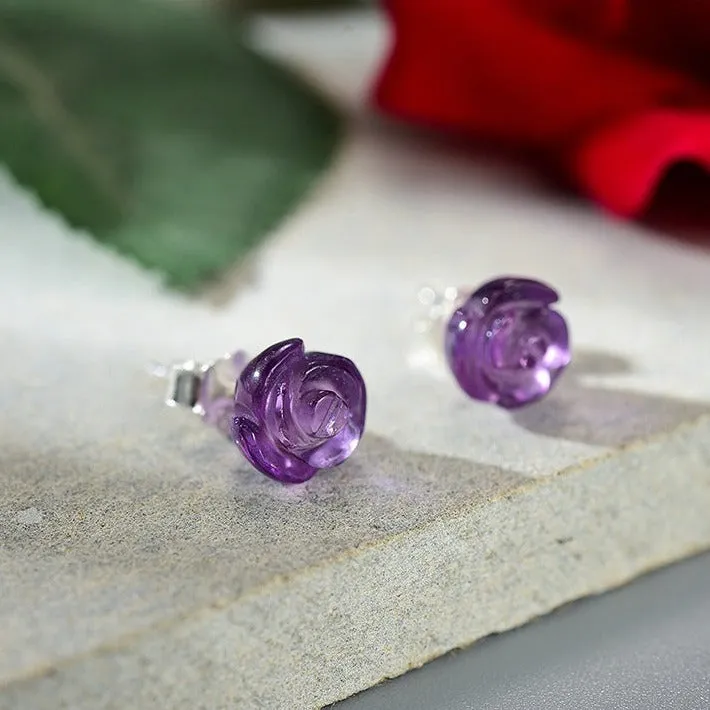 Rose Flower Stud Earrings
