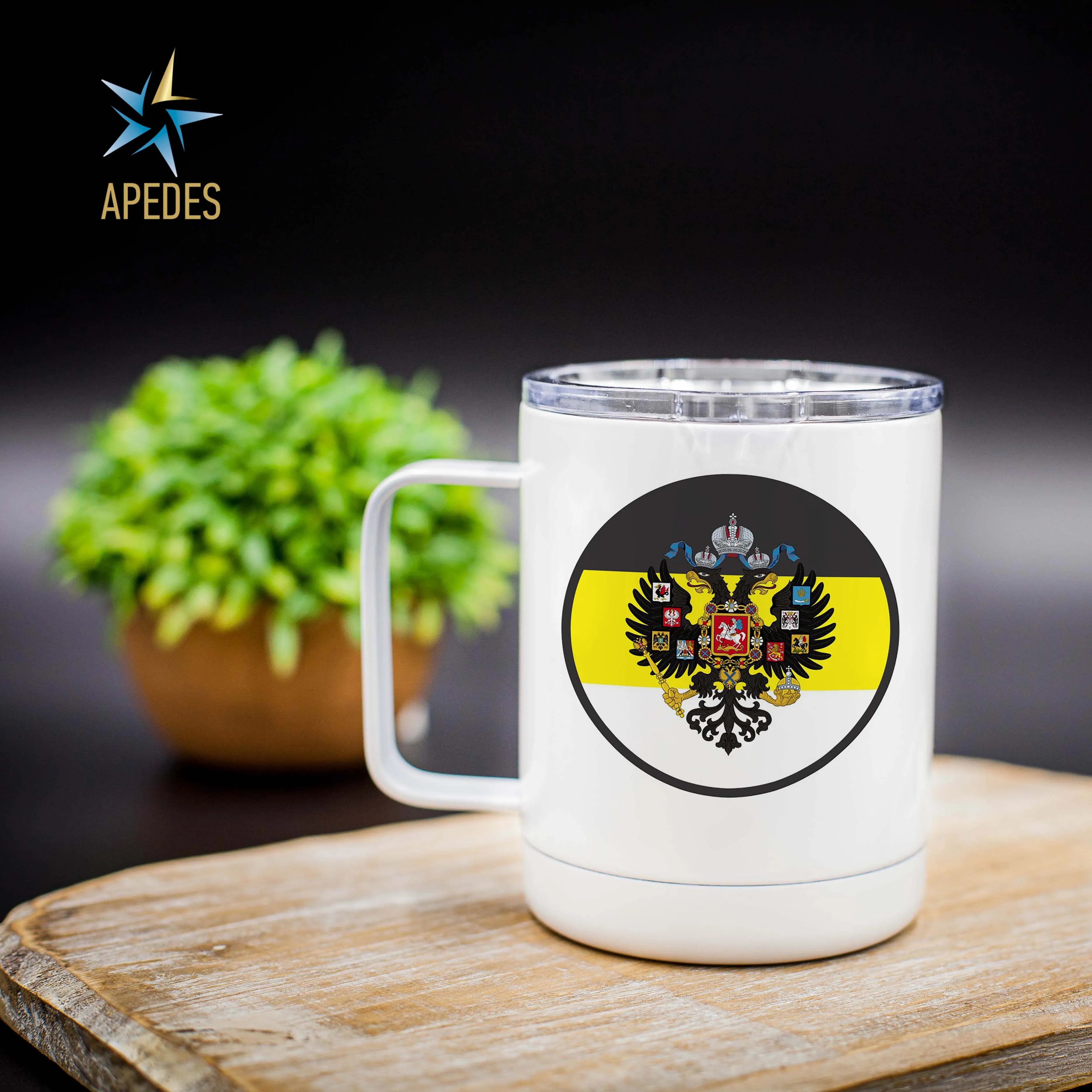 Russian Imperial Coat of Arms Stainless Steel Travel Mug 13 OZ