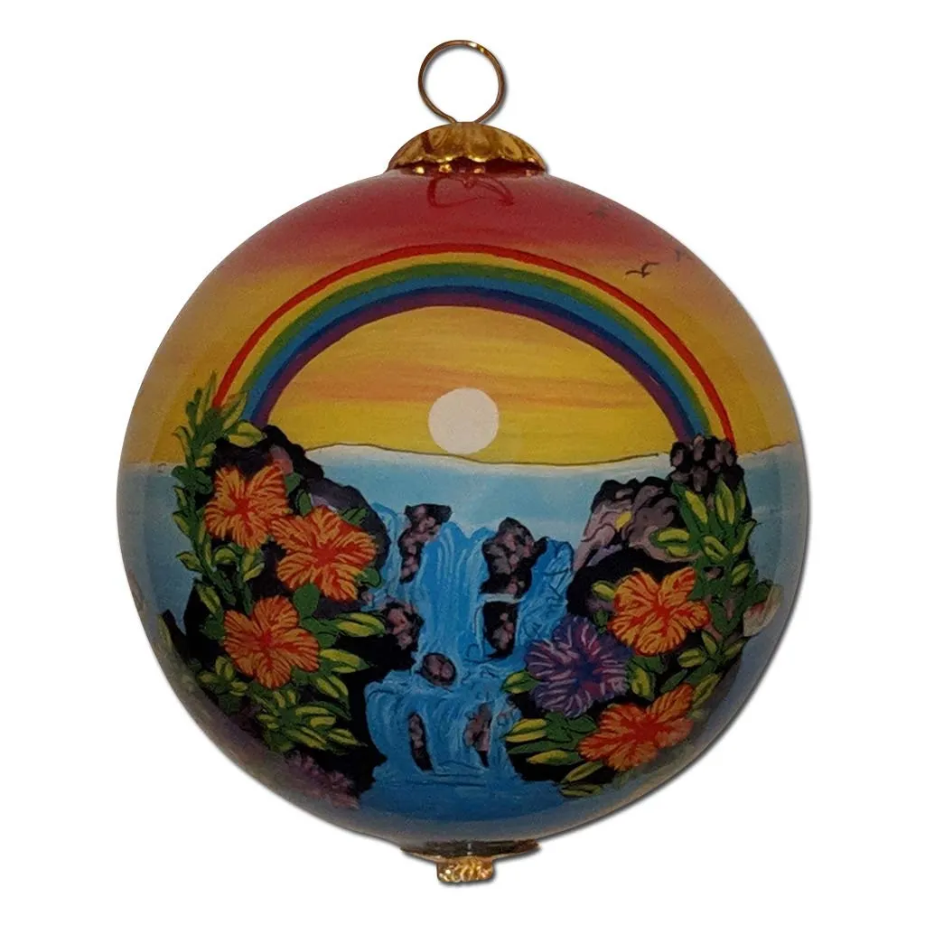 Santa’s Dolphin Sled Hawaiian Christmas Ornament