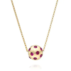 Sapphire Polka Dot Ball Necklace