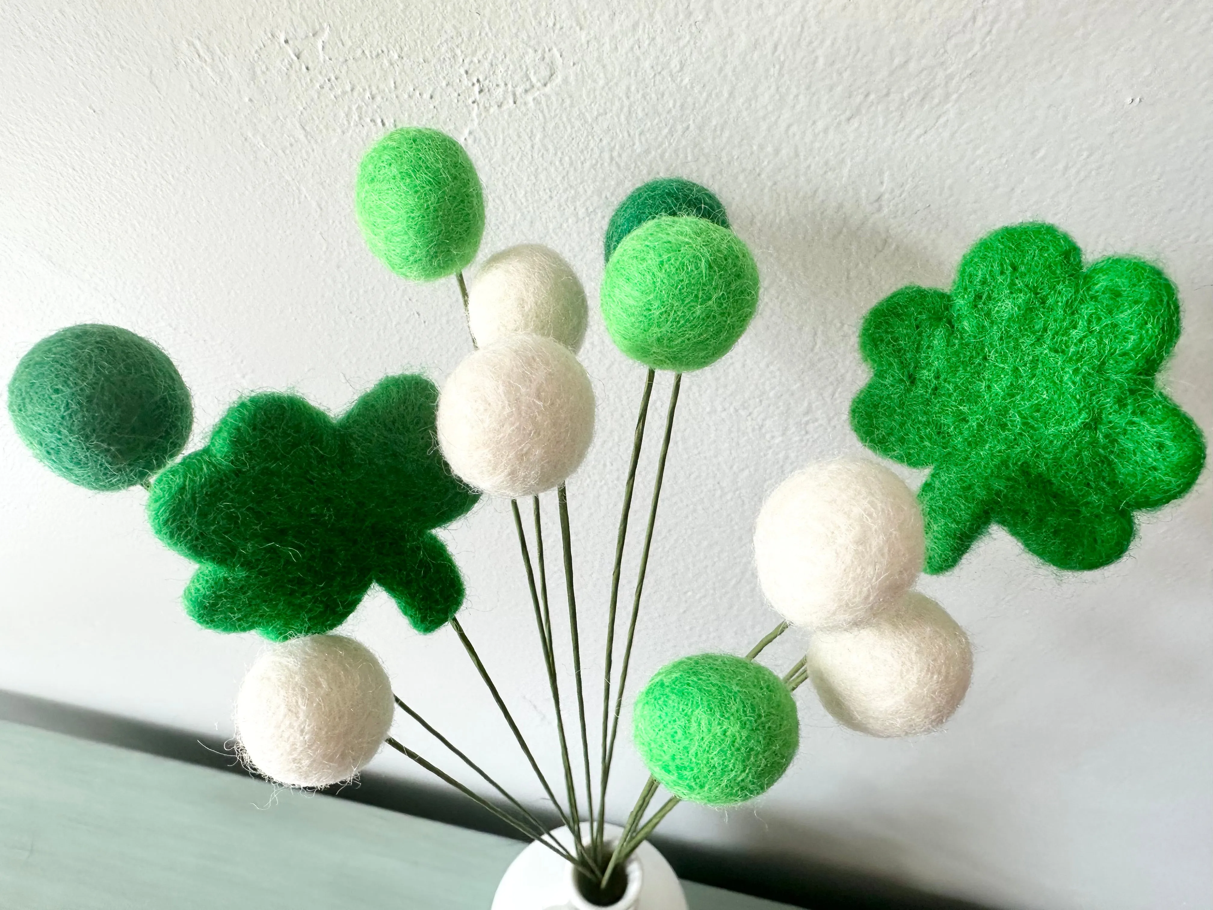 Shamrock & Felt Ball Bouquet