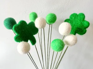 Shamrock & Felt Ball Bouquet