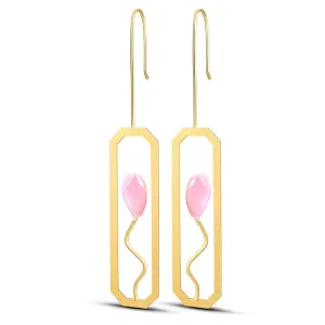 Shell Lily Flower Dangle Earrings