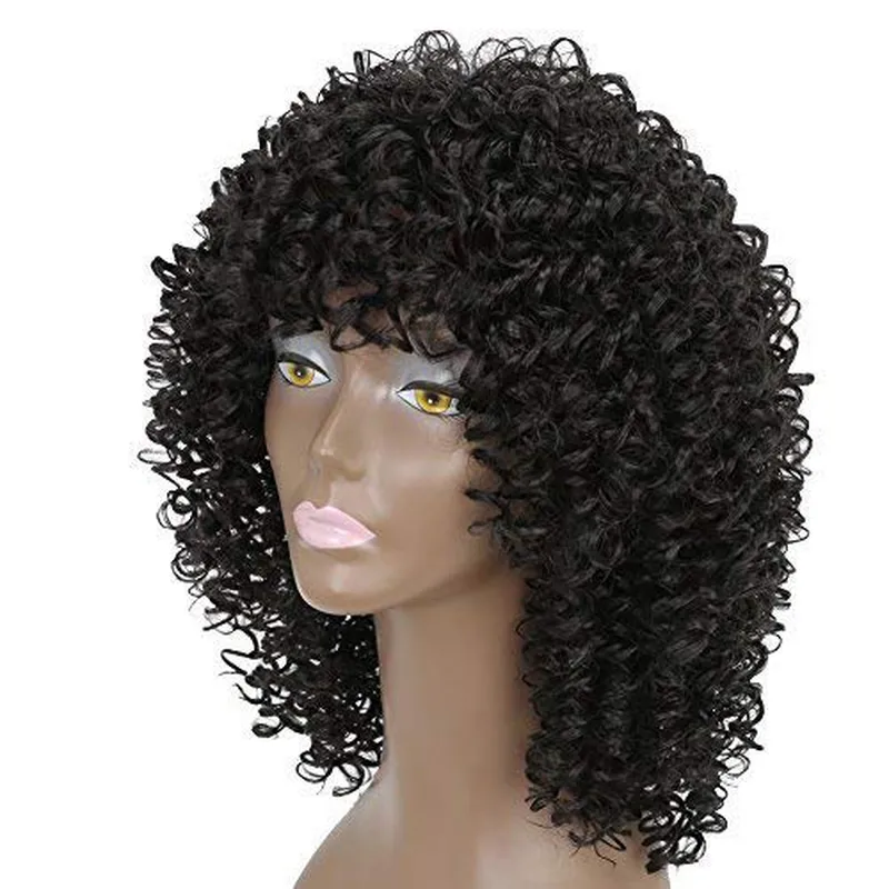 Short Natural Black Kinky Curly Afro Wig