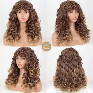 Shoulder Length Curly Afro Wig for Black Women