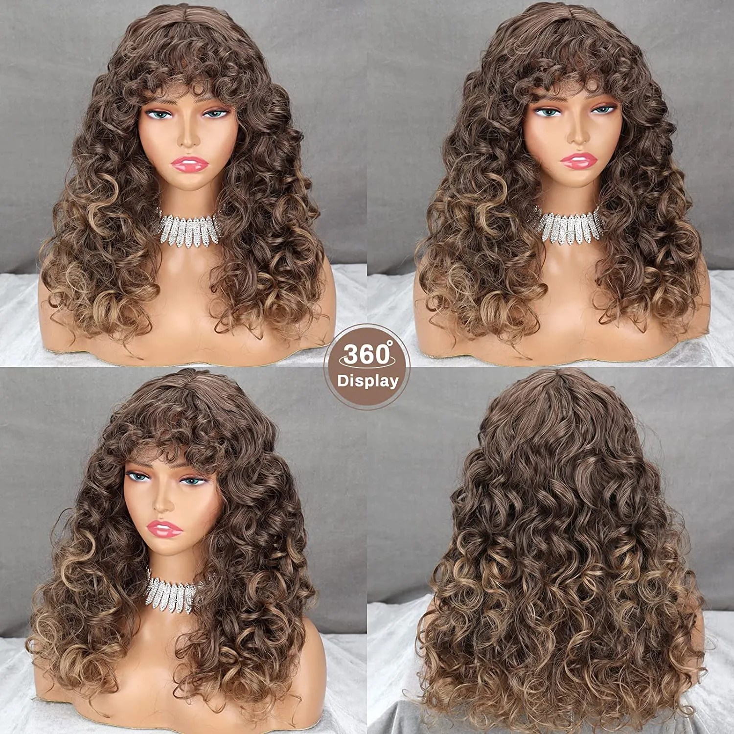 Shoulder Length Curly Afro Wig for Black Women