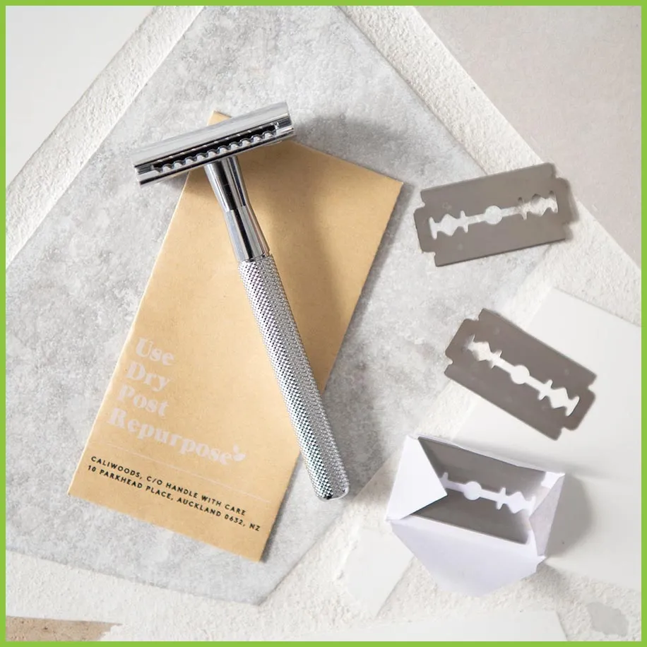 Silver Safety Razor - CaliWoods