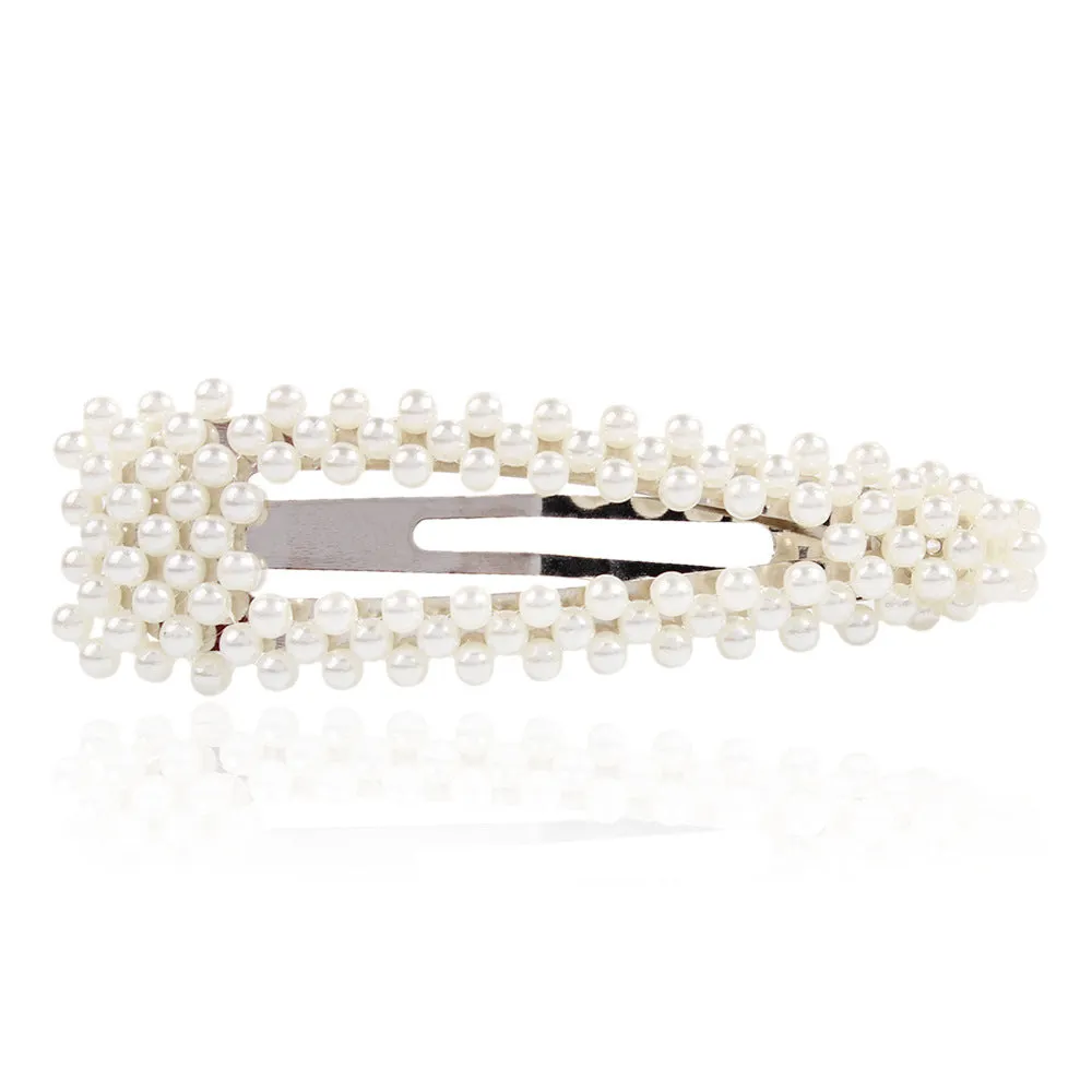 Simple Geometric Pattern Pearl Hair Clip