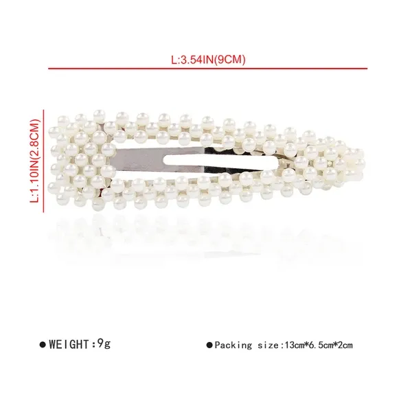 Simple Geometric Pattern Pearl Hair Clip