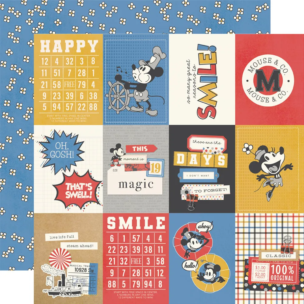 Simple Stories - Say Cheese Classic Mouse - 12x12 Single Sheet - 3x4 Elements
