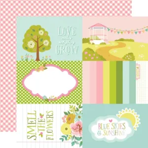 Simple Stories - Tea Garden - 12x12 Single Sheet - 4x6 Elements