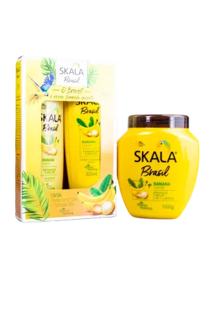 Skala Brasil Amazon Banana & Bacuri Nutrition Vegan Treatment Kit 3 Prod. - Skala