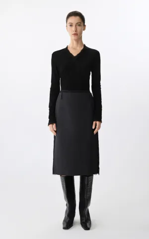 Skirt / JNBY Patchwork Blend Midi Skirt