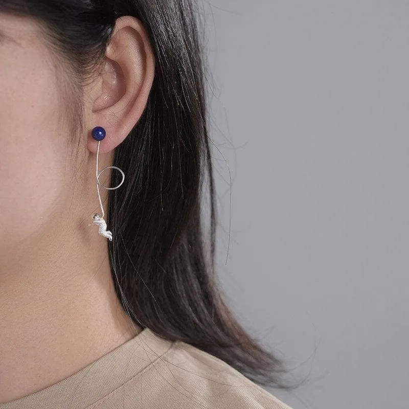 Space Odyssey Long Tassel Dangle Earrings