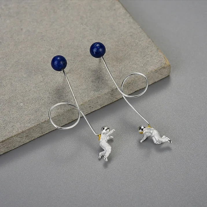 Space Odyssey Long Tassel Dangle Earrings
