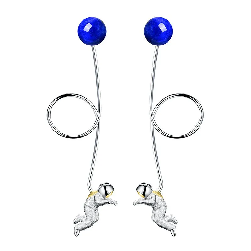 Space Odyssey Long Tassel Dangle Earrings