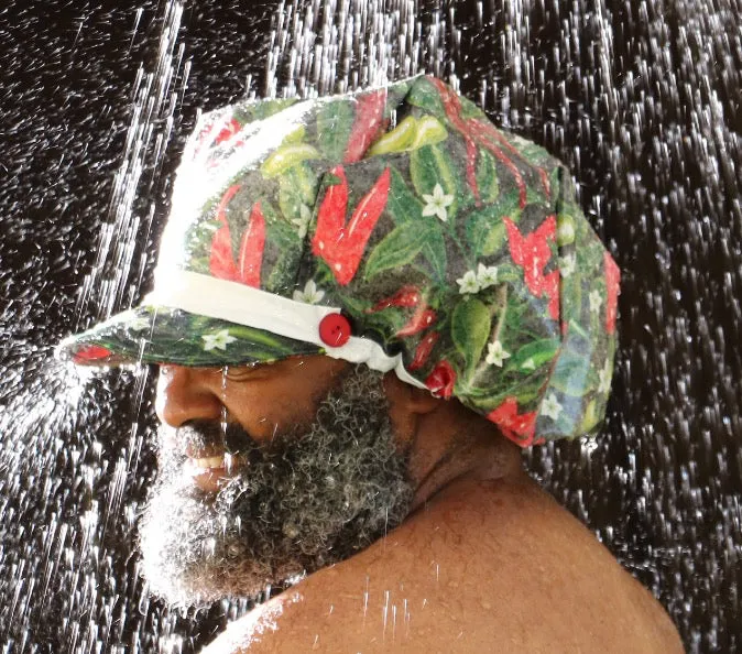 Spicy Peppers Shower Hat / Shower Cap