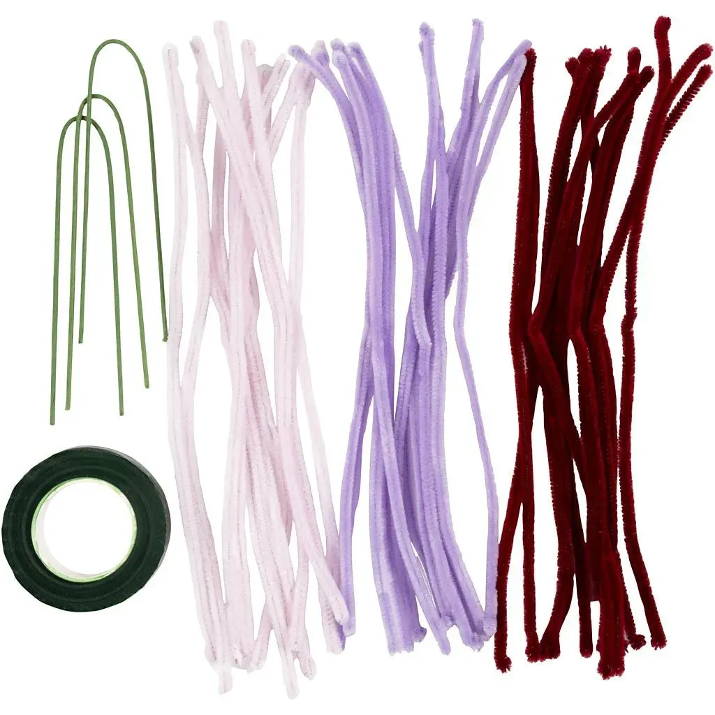 Spider Lily Mini Chenille Handmade Flower Kit | All Materials & Instructions