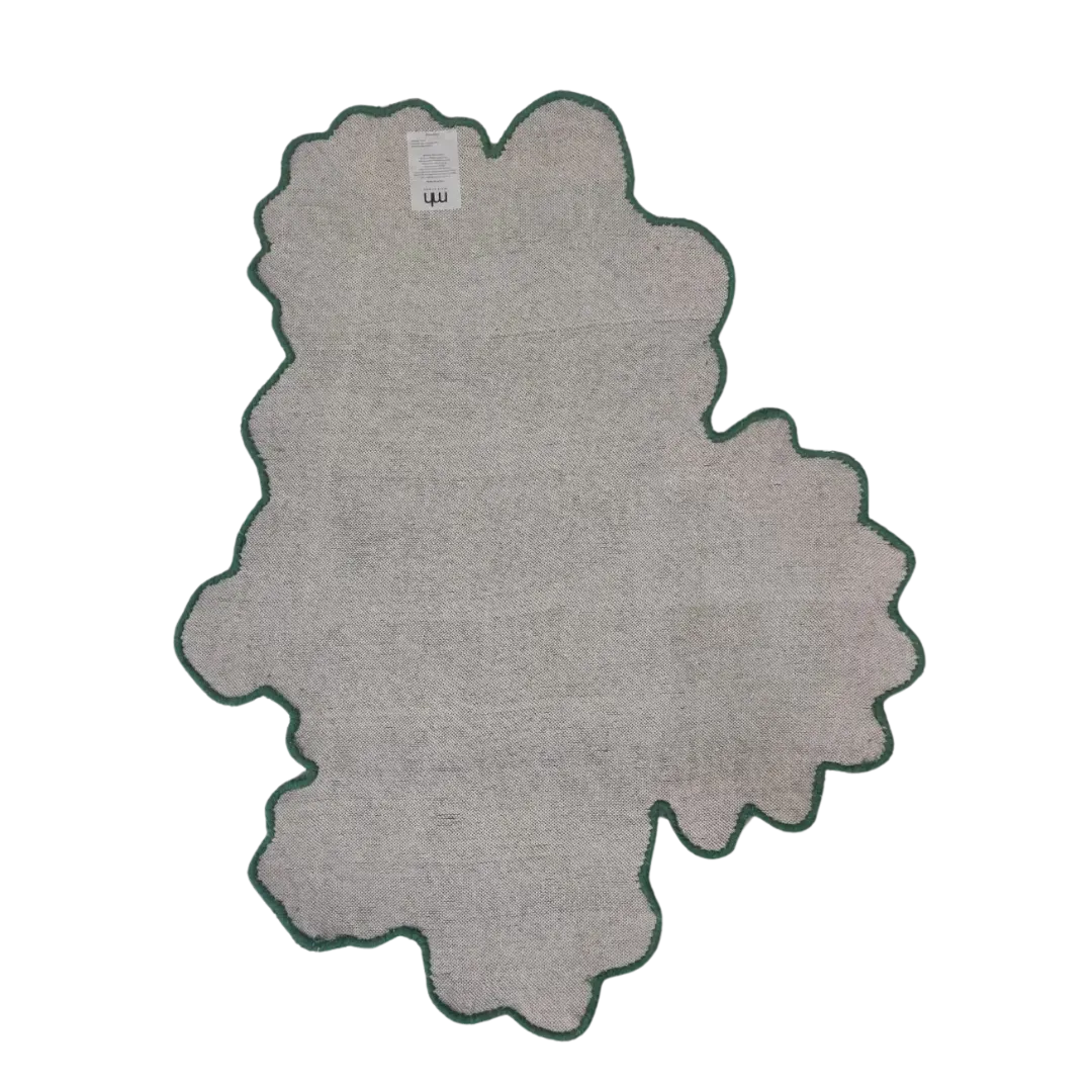 Spring Flowers in Green Field Wool Rug