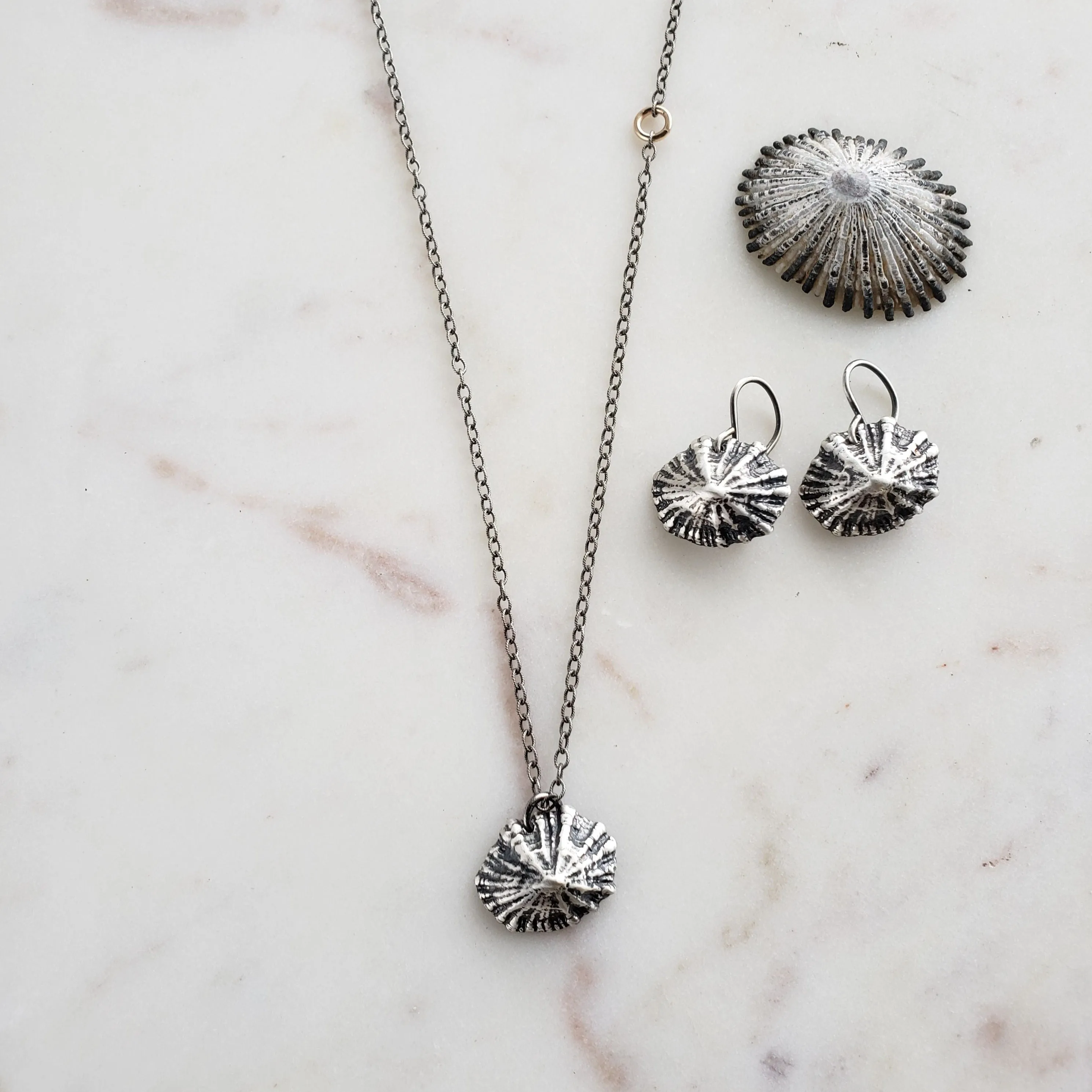 Sterling Silver Hawaii Opihi Shell Necklace