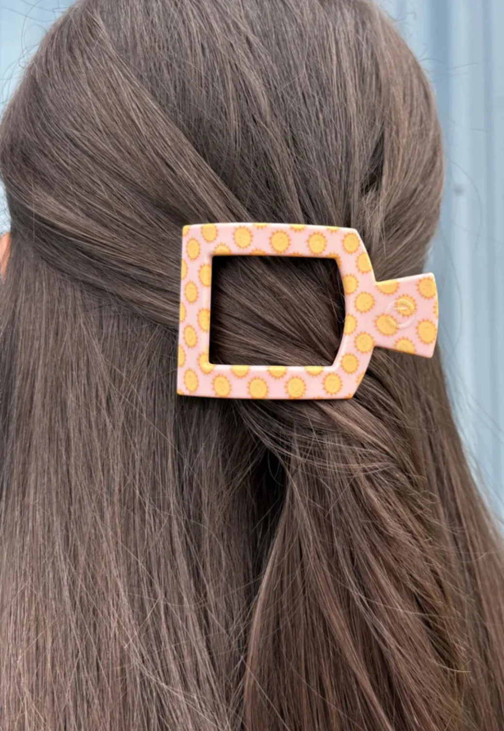 Sunny Days Ahead Small Flat Square Hair Clip