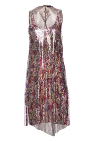 Sunny Pansy Mesh Mini Dress