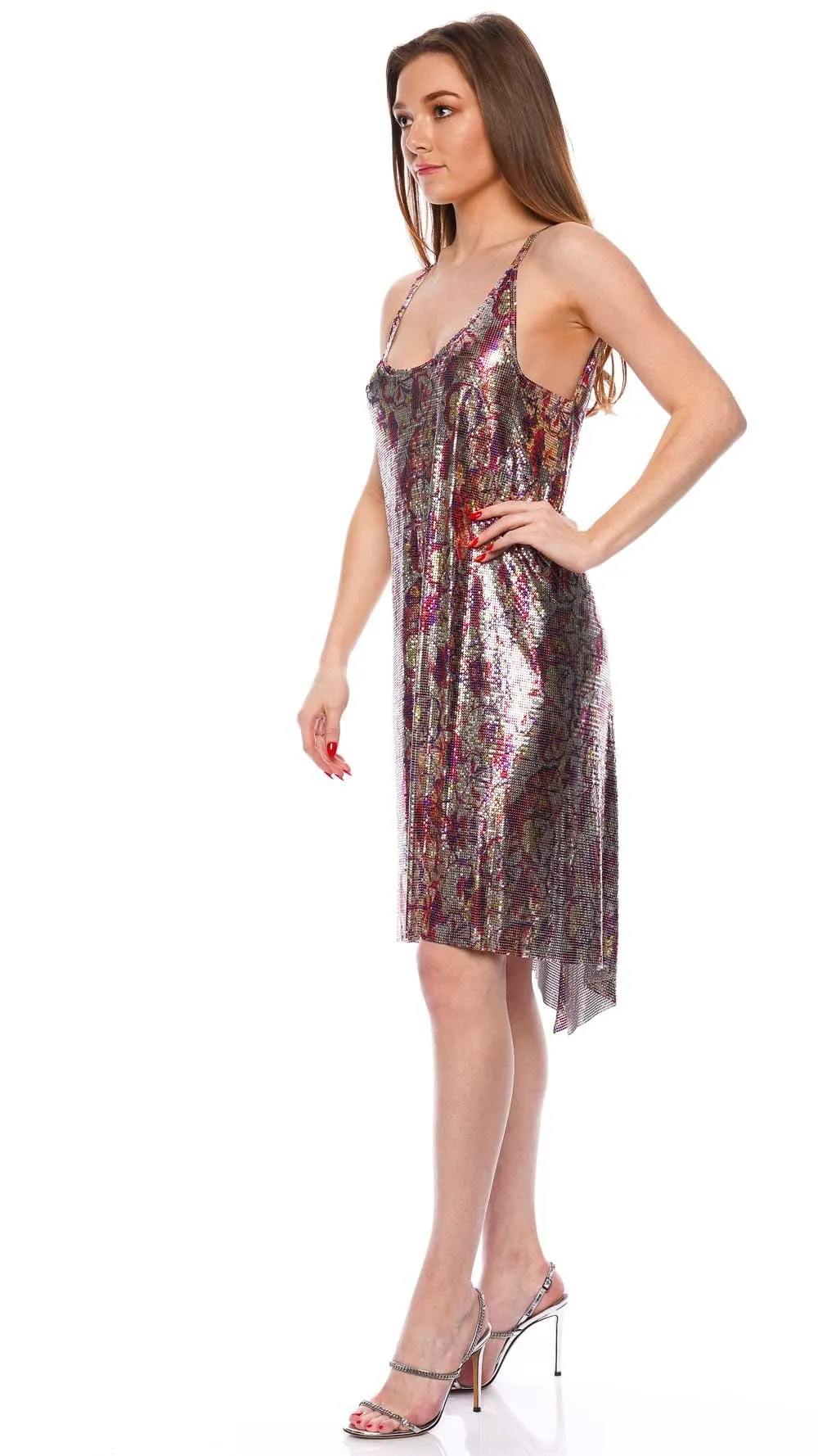 Sunny Pansy Mesh Mini Dress