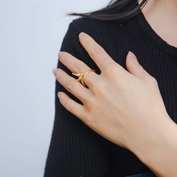 Swallow Willow Branch Ring