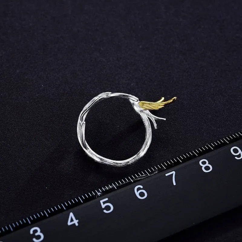 Swallow Willow Branch Ring