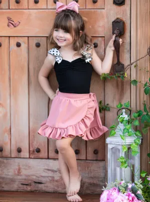 Swiss Sweetie Ruffle Wrap Skirt Set