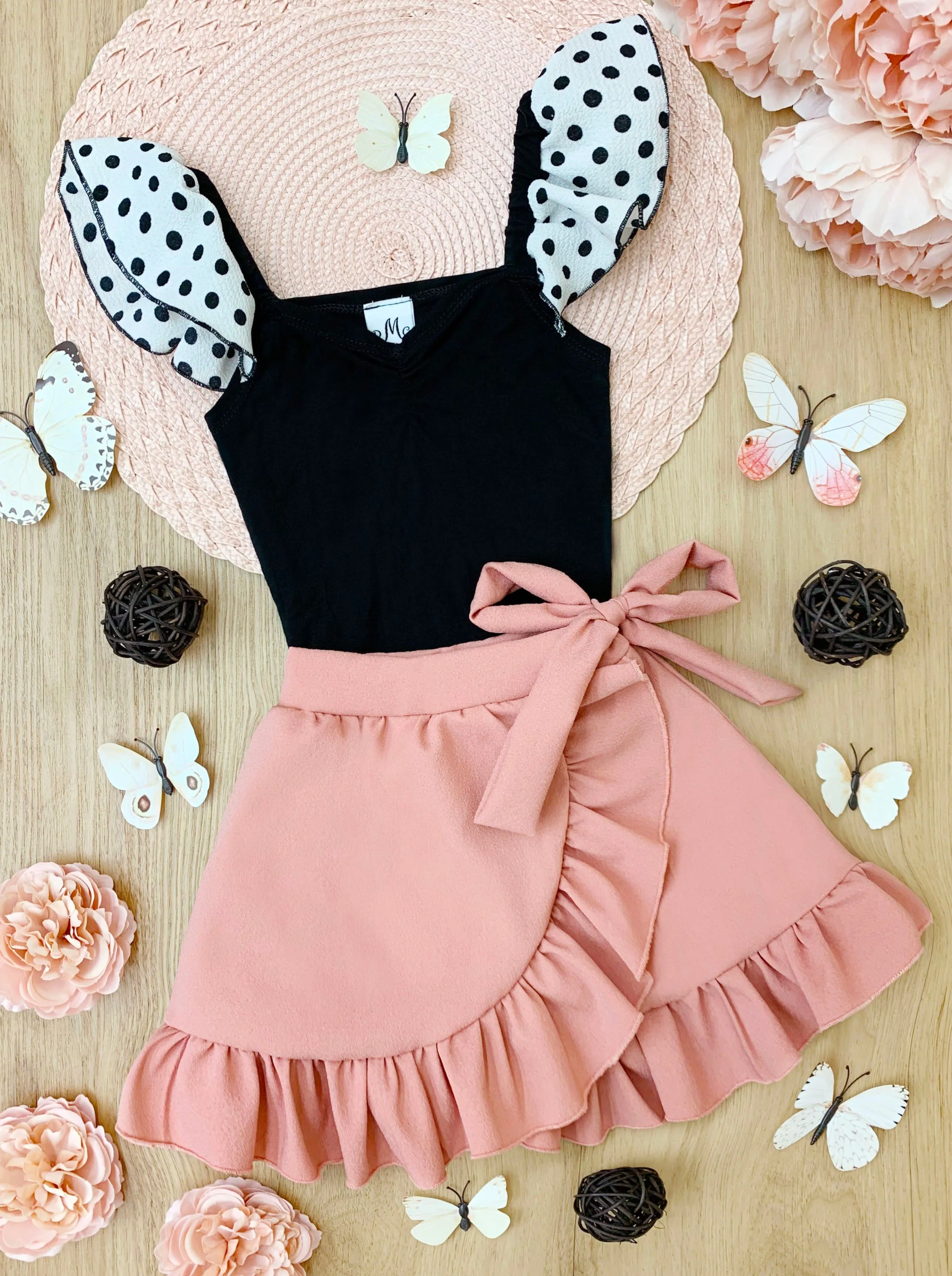 Swiss Sweetie Ruffle Wrap Skirt Set