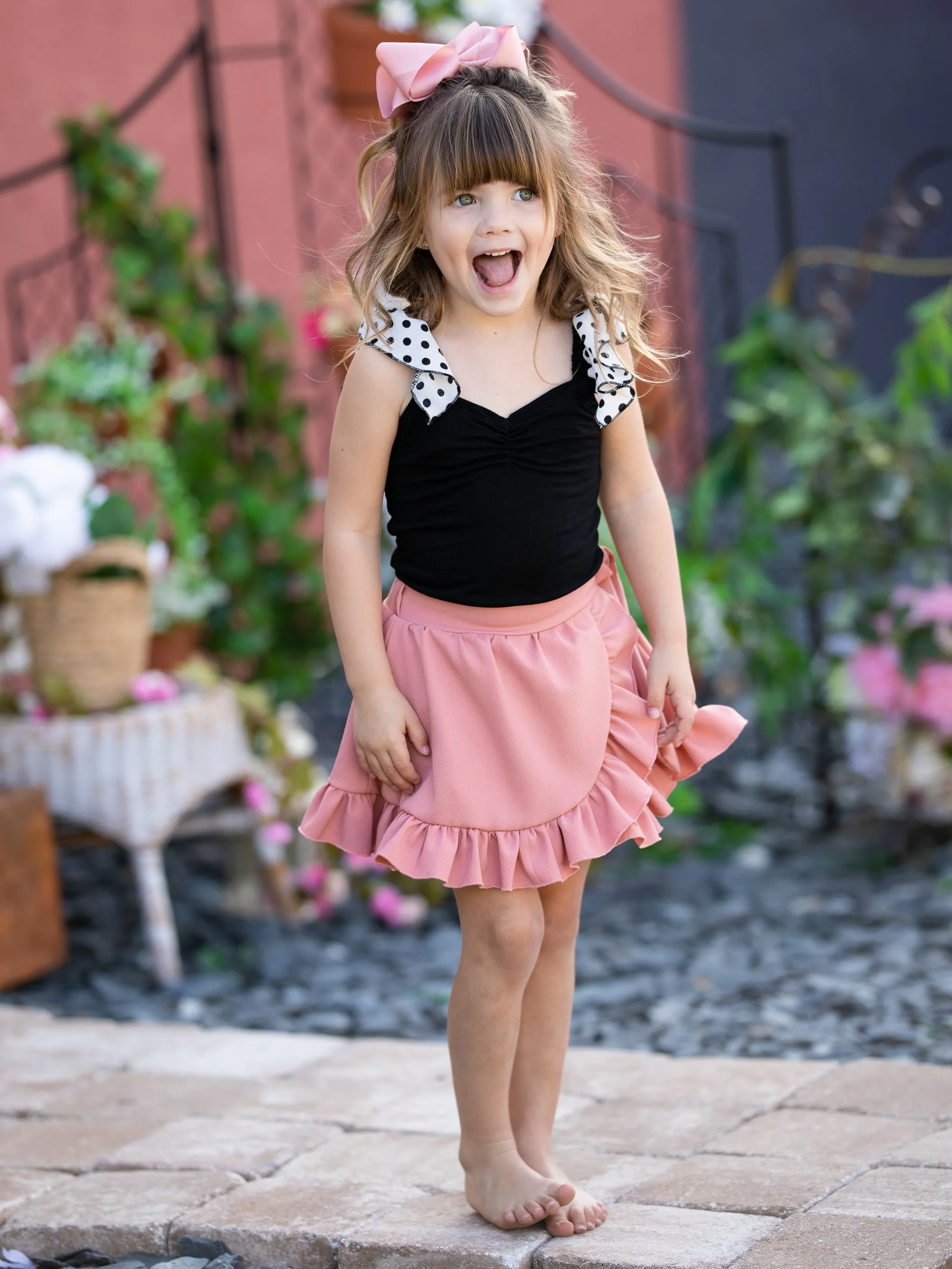 Swiss Sweetie Ruffle Wrap Skirt Set