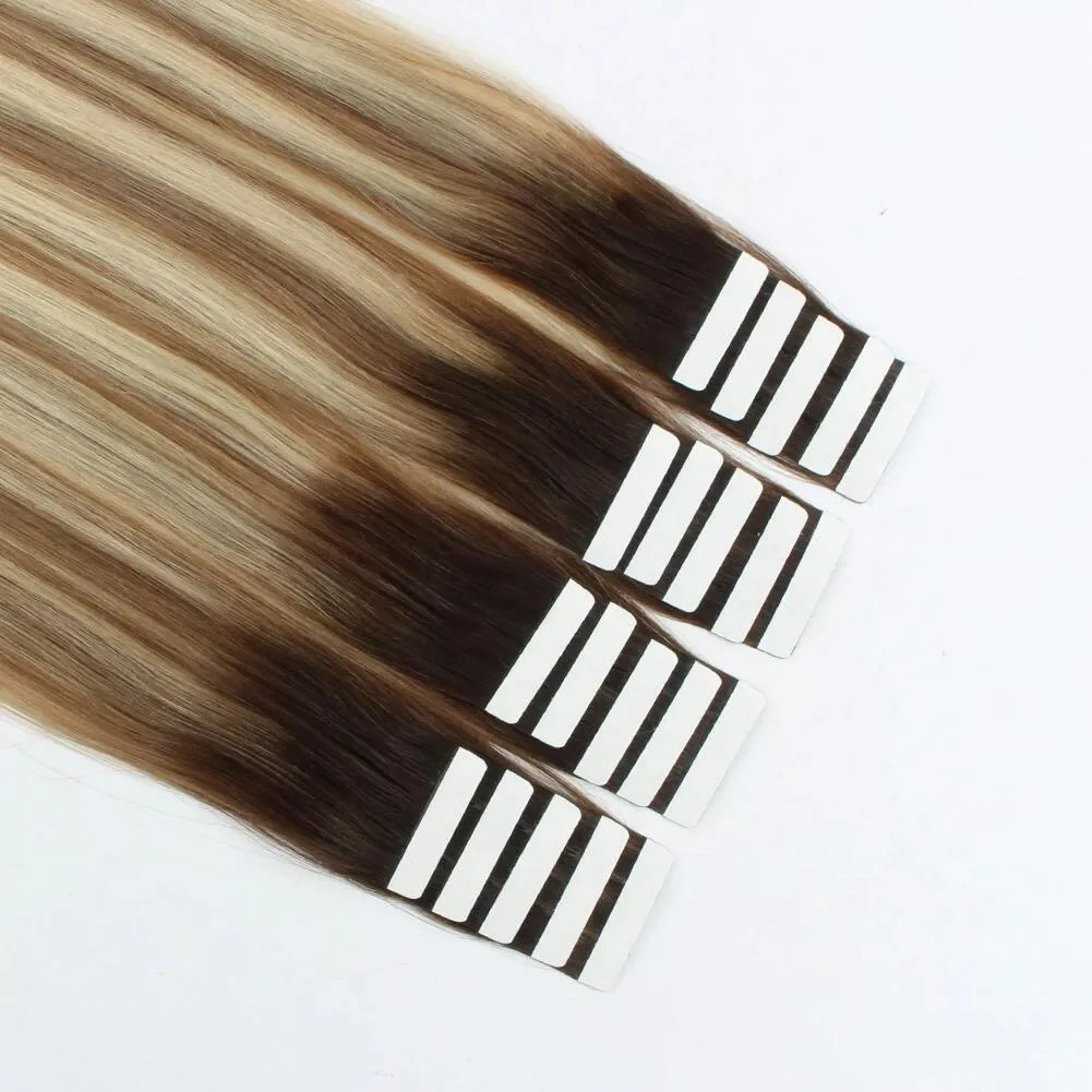 Tape In Hair Extension Rooted Highlights RP3-8/613