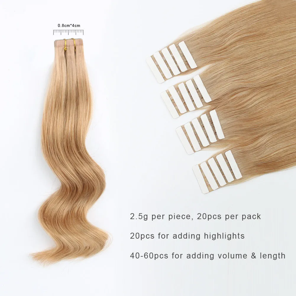 Tape In Hair Extensions #12 Golden Brown