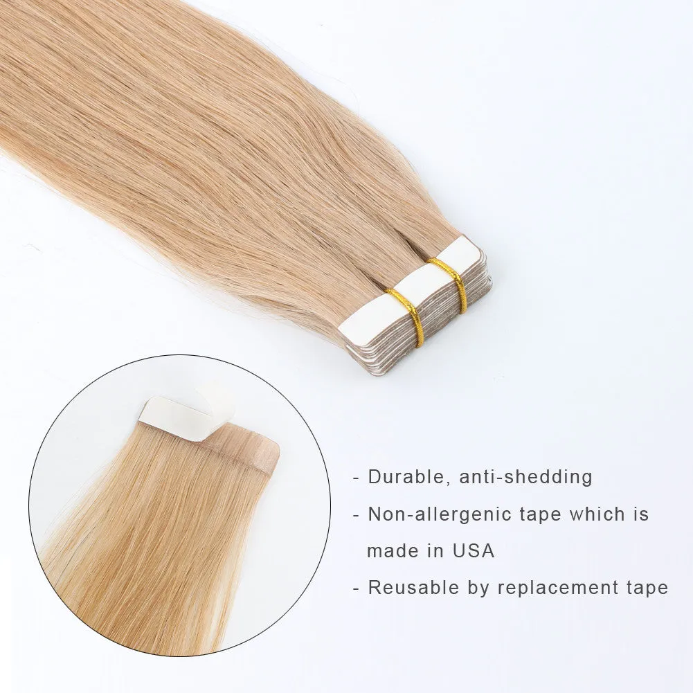 Tape In Hair Extensions #12 Golden Brown
