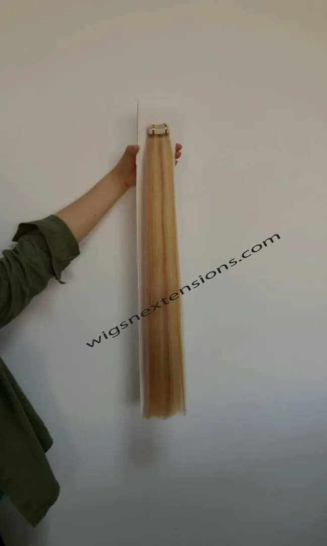 Tape In Remy Human  Hair Extensions Grade 8A  Colour # 613/18
