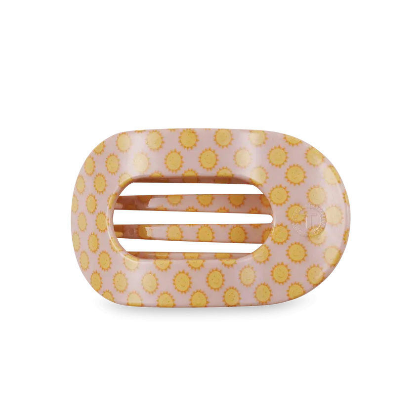 TELETIES | Medium Flat Round Hair Clip {Sunny Days Ahead}