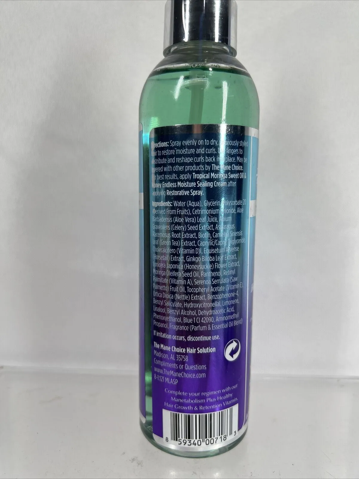 The Mane Choice Tropical Moringa Restorative Spray Curly Wavy Kinky Hair 8 oz