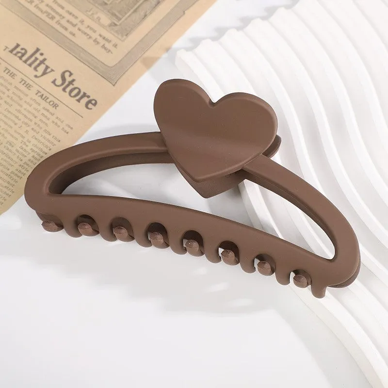 The Rilynn Heart Crescent Hair Claw Clip