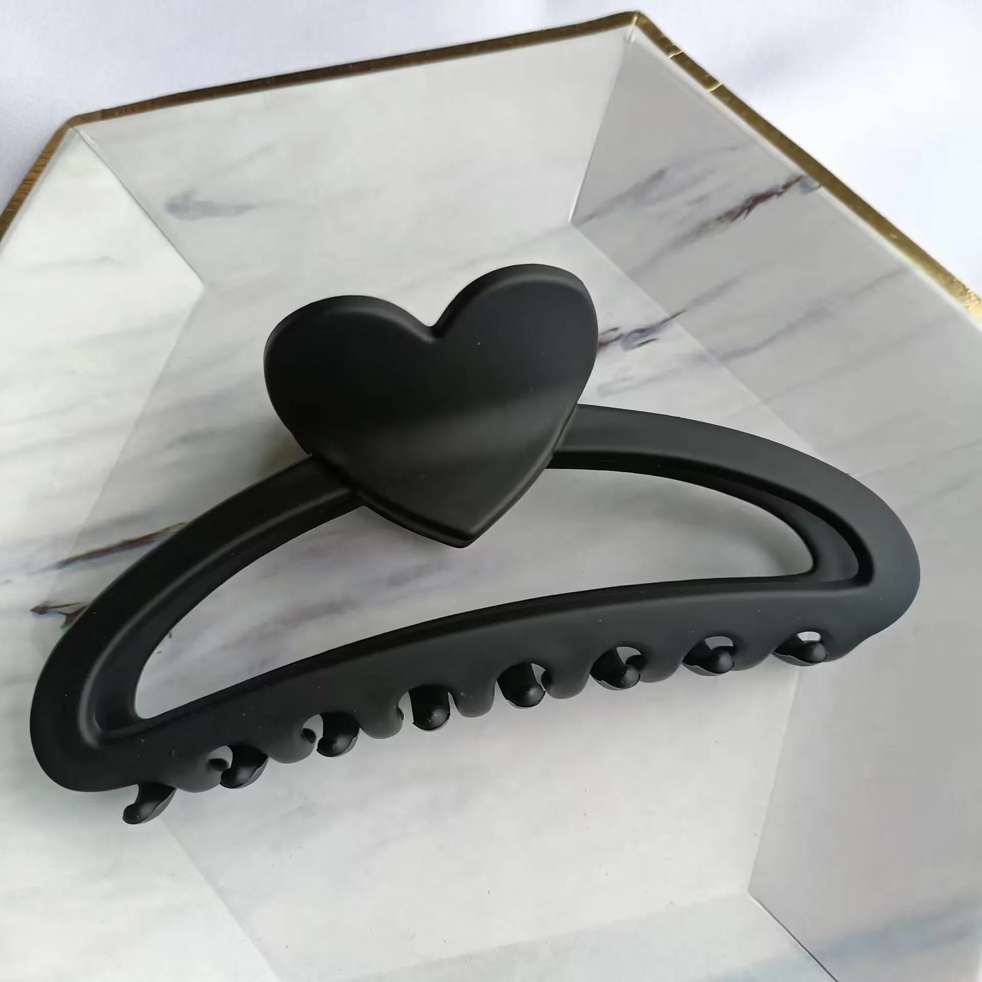 The Rilynn Heart Crescent Hair Claw Clip
